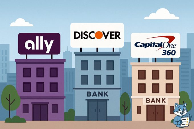 the top 3 best online banks in 2025 ally, discover, and capital one 360