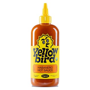yellowbird® organic habanero hot sauce 19.6 oz. tabletop size medium hot 1 bottle made w organic carrots, tangerine, and garlic