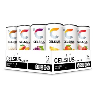 celsius assorted flavors official variety pack, functional essential energy drinks, 12 fl oz pack of 12