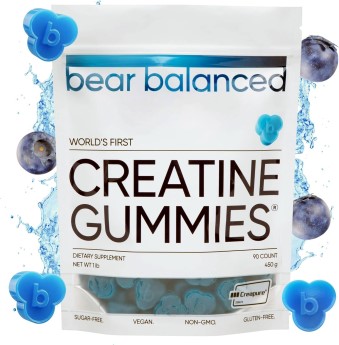 Creatine Gummies for Men Women Creapure® Creatine Monohydrate L Theanine L Tyrosine B12 for Muscle Growth Strength Focus Energy Health Low Calorie Sugar Free and Vegan Creatine Gummies for Men and Women - Featuring Creapure® Creatine Monohydrate, L-Theanine, L-Tyrosine, and B12 to support muscle growth, strength, focus, energy, and overall health - Low-calorie, sugar-free, and vegan-friendly. Our #2 pick for best creatine gummies.