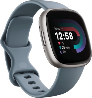 Fitbit Versa 4 Fitness Smartwatch with Daily Readiness GPS 24 7 Heart Rate 40 plus Exercise Modes Sleep Tracking and more Waterfall Blue Platinum One Size S L Bands Included fitbit versa 4 fitness smartwatch with daily readiness, gps, 24 7 heart rate, 40 plus exercise modes, sleep tracking and more, waterfall blue platinum, one size s & l bands included