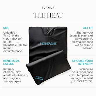 higherdose infrared sauna blanket personal sauna to relax & detox your body and mind portable sauna blanket for home sauna therapy plush thermal blanket with far infrared heat. #1 Best Sauna Blanket!