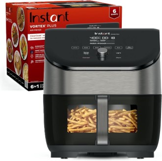 Instant Pot Vortex Plus 6QT Air Fryer with Odor Erase Technology6 in 1 Functions that CrispsRoasts BroilsDehydrates Bakes Reheats 100In App Recipes from the Makers of Instant Pot1700WBlack instant pot vortex plus 6qt air fryer with odor erase technology,6 in 1 functions that crisps,roasts, broils,dehydrates, bakes & reheats, 100+in app recipes, from the makers of instant pot,1700w,black