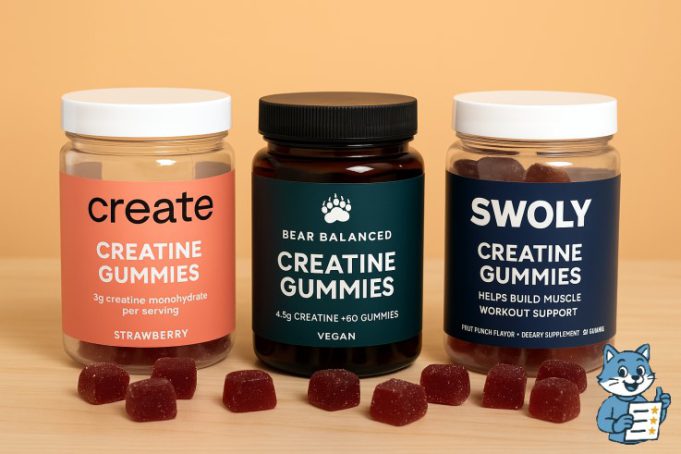 The top 3 creatine gummies for 2025 include Create, Bear Balanced, and Swoly, offering 3-4.5g doses, excellent taste, and vegan-friendly options to support your fitness goals.