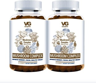 VitaGlobe Mushroom Complex 250mg Gummy Immune Defense Energy Brain Health Function Support Complex Vitamin Supplement 120 Count Pack of 2 vitaglobe mushroom complex 250mg gummy immune defense, energy, brain health function support complex vitamin supplement, 120 count pack of 2