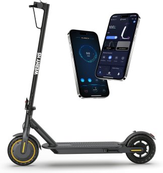 werhy h5 electric scooter, 350w motor, top speed 16 mph, max 12miles ranges, foldable e scooter for adults