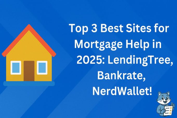 Top Three Best Websites for Mortgage Assistance in 2025: LendingTree, Bankrate, and NerdWallet.